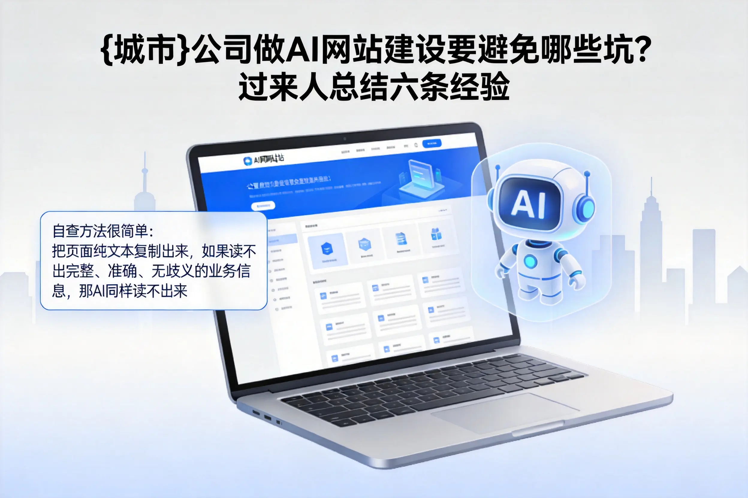 甘孜公司做AI网站建设要避免哪些坑?过来人总结六条经验