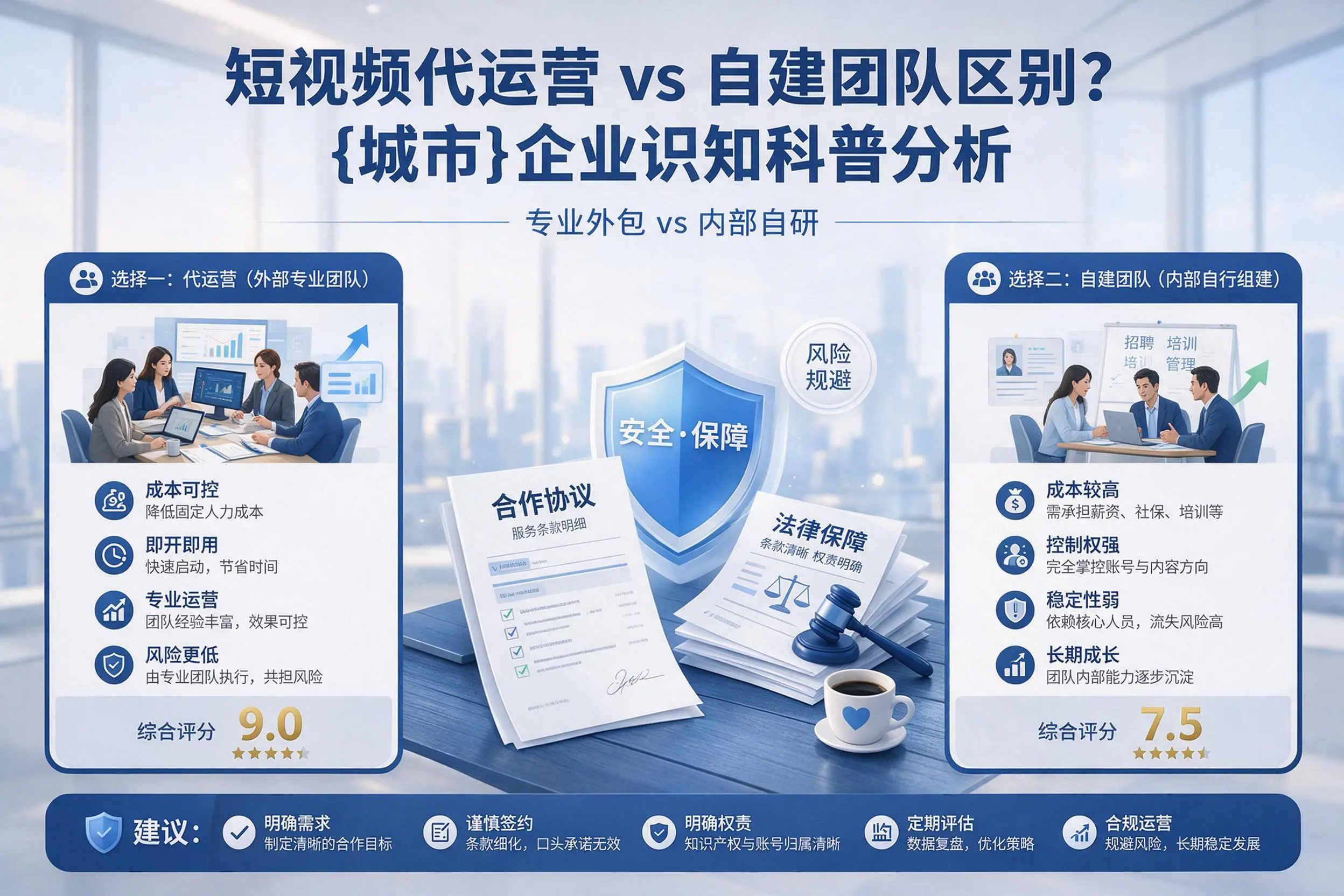 短视频代运营与自建团队区别？甘孜企业认知科普分析